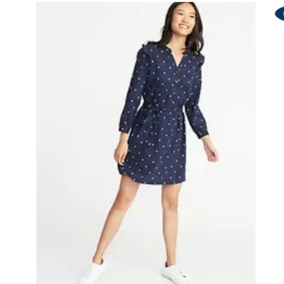 Old Navy Dresses & Skirts - 2/$20 Old Navy Ruffled Sleeve Polka Dot with Belt